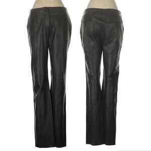 Forte Forte Straight Leg Leather Pants Black Soft Seamed Size II US 6
